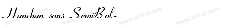 Hanchan sans SemiBol字体转换